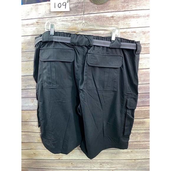 Duluth Trading Company Work Shorts Built in Belt Nylon Zip Pocket Black 2XL - Picture 2 of 10
